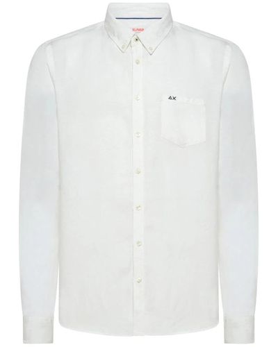 Sun 68 Casual Shirts - White
