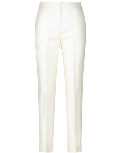 ROSSO35 Trousers > slim-fit trousers - Blanc