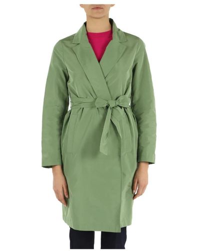 Emme Di Marella Belted Coats - Green