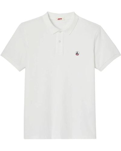 J.O.T.T Basic Organic Cotton Polo Shirt - Weiß