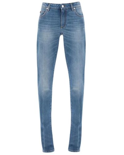 Dolce & Gabbana Jeans > slim-fit jeans - Bleu