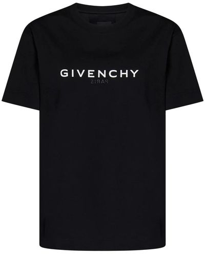 Givenchy Schwarzes t-shirt mit signature-print
