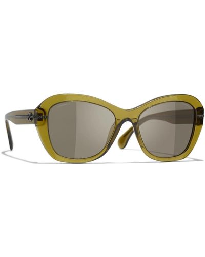 Chanel Ikonoische sonnenbrille mit einheitlichen gläsern - Grün