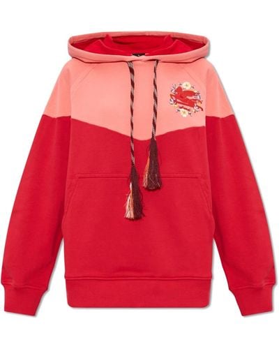 Etro Bestickter hoodie - Rot