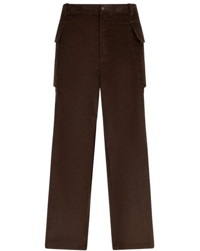 Ballantyne Straight Trousers - Brown