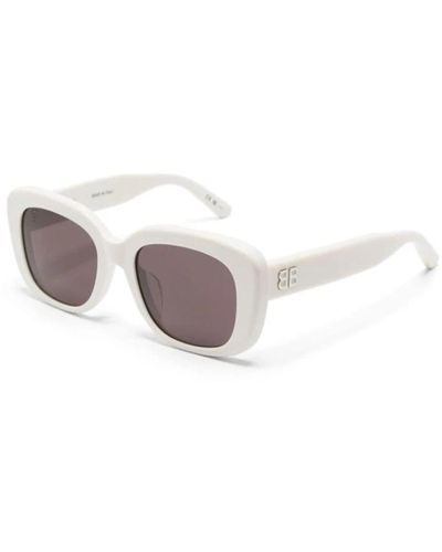 Balenciaga Weiße sonnenbrille mit originalzubehör