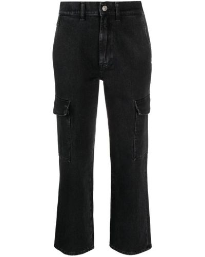 7 For All Mankind Straight Jeans - Schwarz