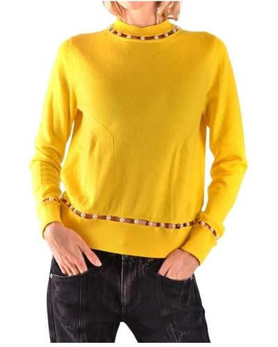 Givenchy Round-Neck Knitwear - Yellow
