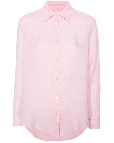 Mc2 Saint Barth Rosa leinen klassisches hemd - Pink