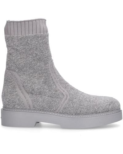 Santoni Ankle Boots 70166 Cotton - Grey