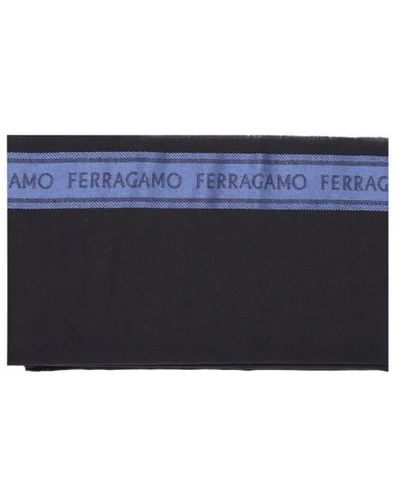 Ferragamo Luxuriöser wollseidenschal - Blau