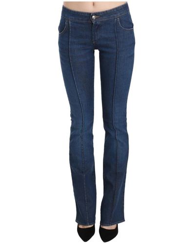 Just Cavalli Niedrige Taille Boot Cut Denim Hosen Jeans - Blau
