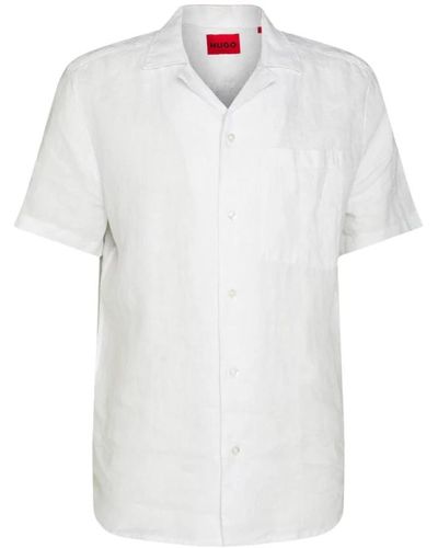 BOSS Kurzarmhemd - Weiß