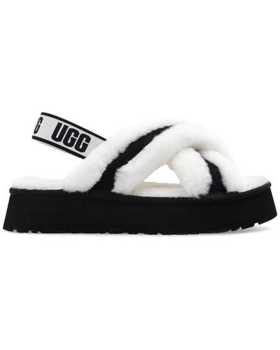UGG Disco cross slide platform sandals - Bianco