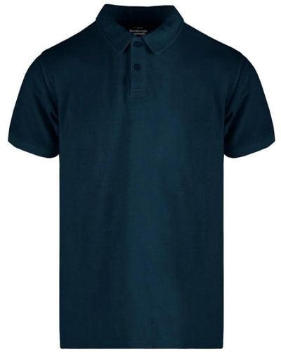 Bomboogie Polo basic in jersey di cotone/canapa - Blu