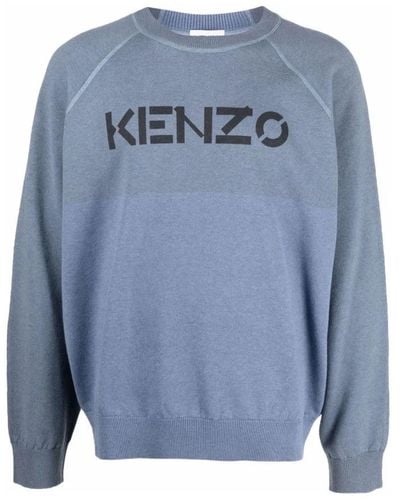 KENZO Round-Neck Knitwear - Blue