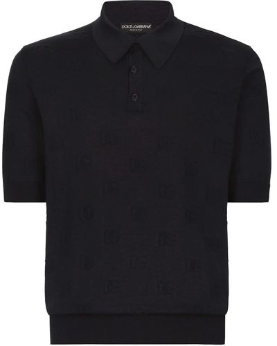 Dolce & Gabbana Klassisches polo shirt für männer - Schwarz