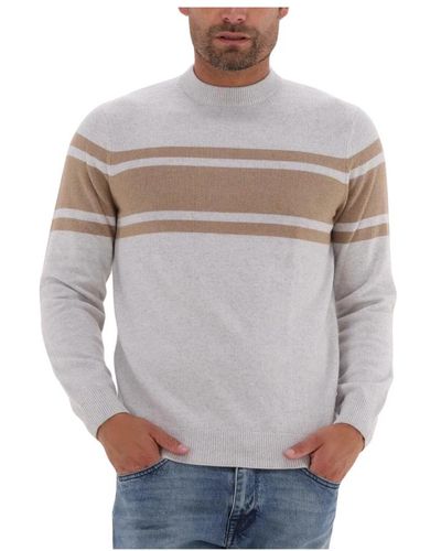 Profuomo Rundhals pullover sweater hellgrau