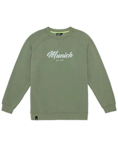 Munich Casual urban sweatshirt weiche gewaschene baumwolle - Grün