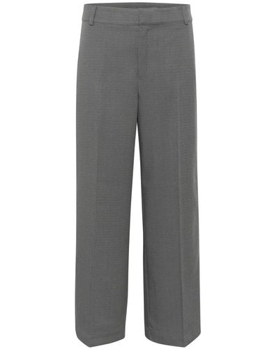 My Essential Wardrobe Trousers > wide trousers - Gris