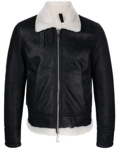 Tagliatore Leather Jackets - Black