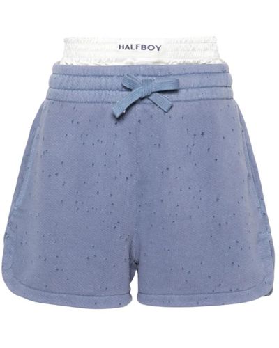 Halfboy Blu indaco boxer shorts con trattamento laser