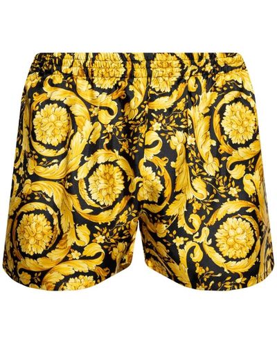 Versace Pantaloni da pigiama in seta - Giallo