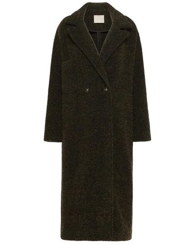 Momoní Double-Breasted Coats - Black