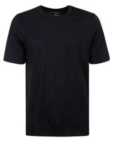 Majestic Filatures Kurzarm rundhals t-shirt,graues lyocell halbärmeliges t-shirt - Schwarz