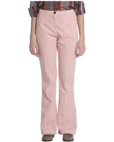 Massimo Alba Trousers > wide trousers - Rose