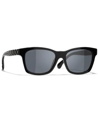 Chanel Occhiali da sole neri con accessori originali - Nero