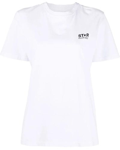 Golden Goose Es T-Shirt mit Sternenmuster und kurzen Ärmeln - Weiß