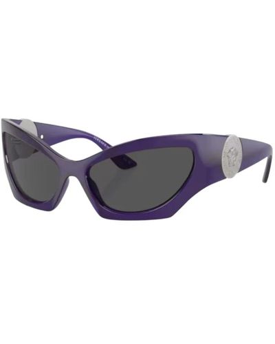 Versace Bold wpap-around #39;0ve4450#39; sonnenbrillen / transparentes violett - Blau