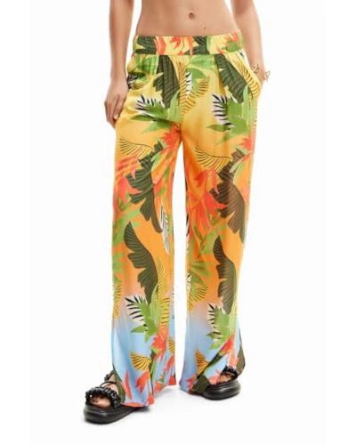 Desigual Trousers > wide trousers - Jaune