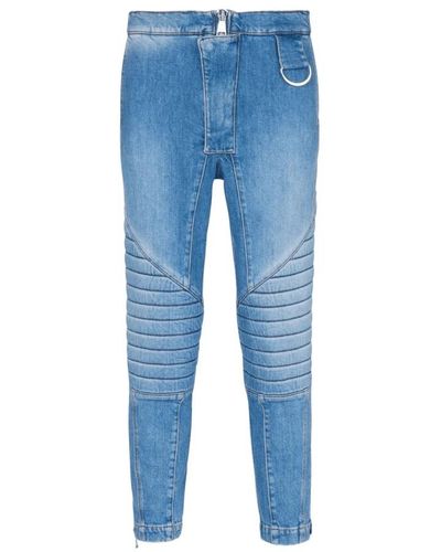 Balmain Slim fit low rise jeans - Blau