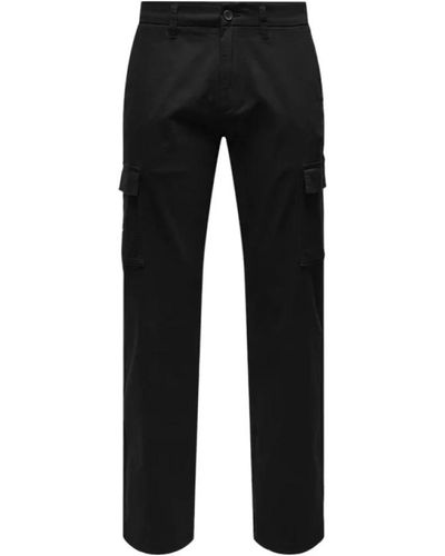 Only & Sons Straight Trousers - Black