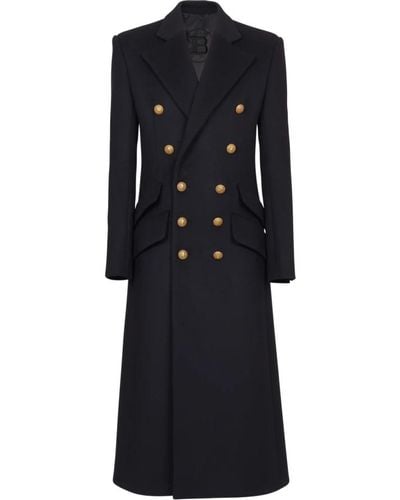 Balmain Long military-style coat - Nero