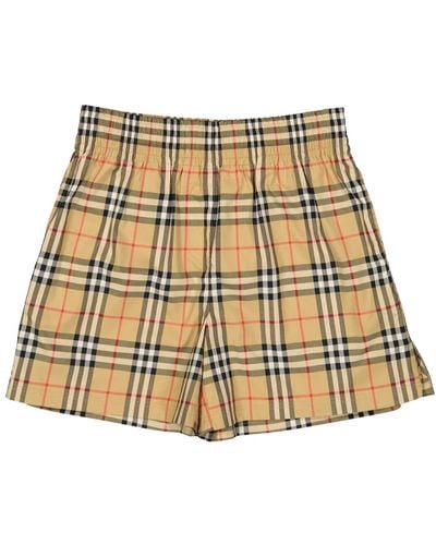 Burberry Vintage check flared shorts - Mettallic