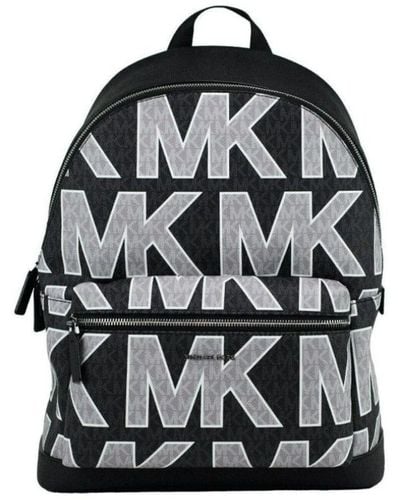 Michael Kors Cooper Black Signature Pvc Graphic Logo Backpack Bookbag Bag