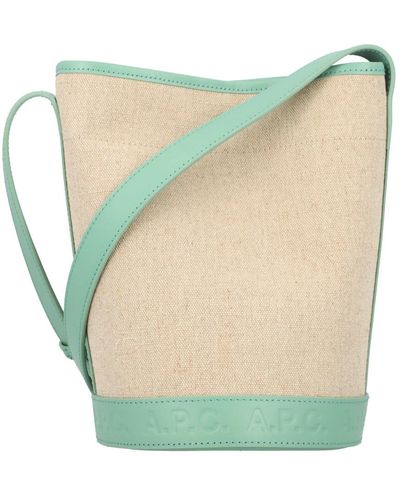 A.P.C. Bucket Bags - Green