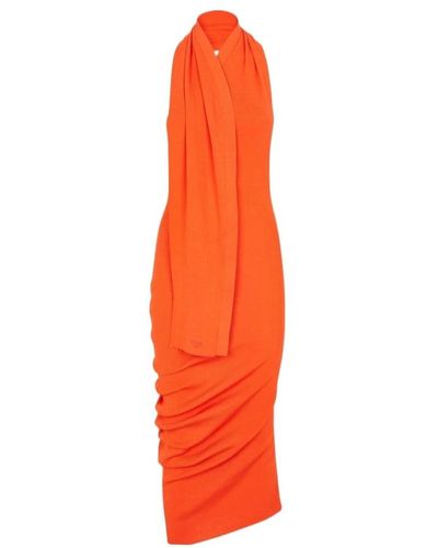 Fendi Midi Dresses - Orange