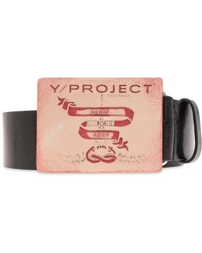 Y. Project Cintura in pelle - Rosa