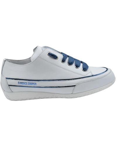 Candice Cooper Janis scarpe basse in pelle bianco/nero - Blu