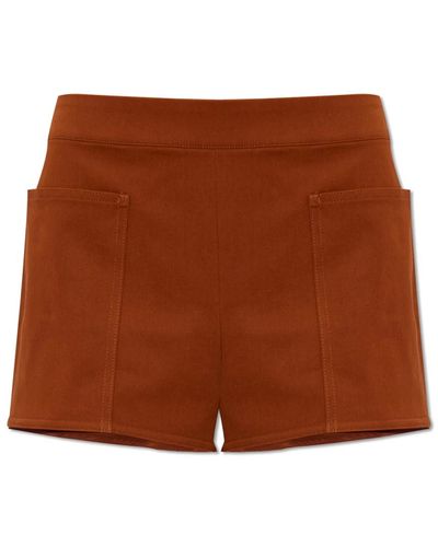 Max Mara Pantalones cortos de algodón riad - Marrón