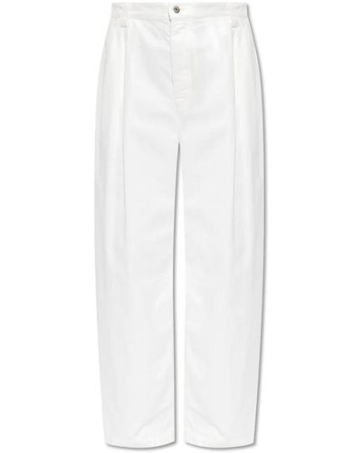 Bottega Veneta Trousers > straight trousers - Blanc