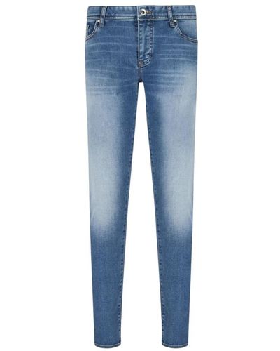 Armani Exchange Skinny Trousers - Blue