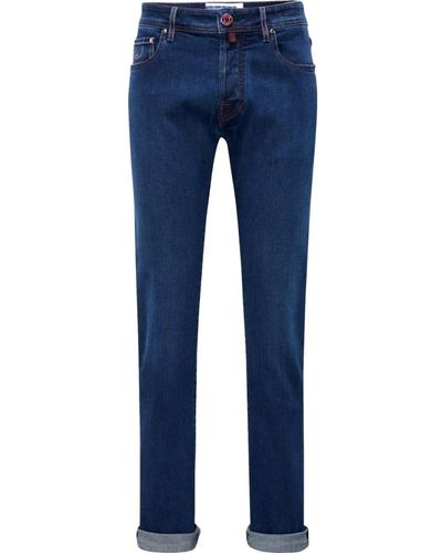 Jacob Cohen Premium Denim Jeans mit Einzigartigem Design - Blau