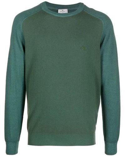Etro Round-Neck Knitwear - Green