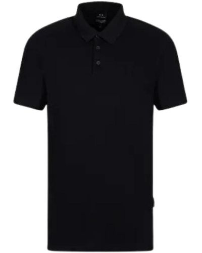 Armani Exchange Polo Shirts - Black