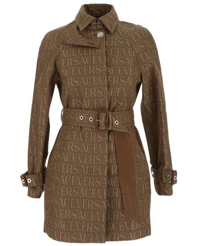 Versace Coats > belted coats - Marron